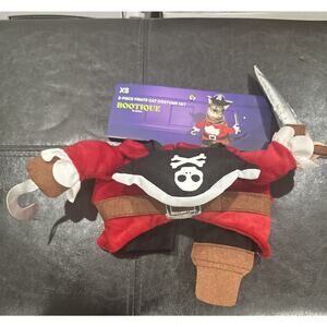 Petco Bootique Pirate Cat Costume XS 2pc Halloween Outfit Hat NWT